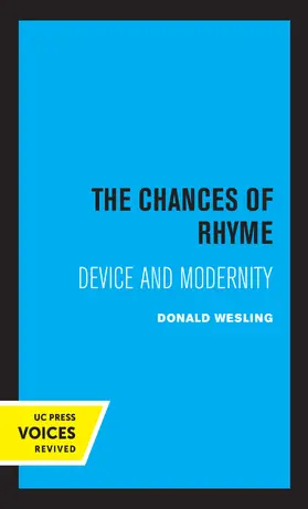 Wesling |  The Chances of Rhyme | Buch |  Sack Fachmedien