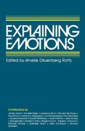 Rorty |  Explaining Emotions | eBook | Sack Fachmedien