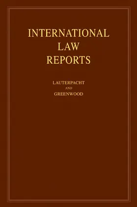 Lauterpacht / Greenwood | International Law Reports: Volume 139 | Buch | 978-0-521-11417-2 | sack.de