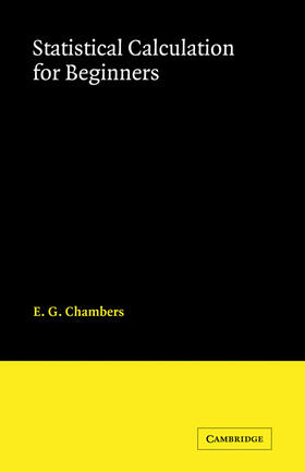 Chambers |  Statistical Calculation for Beginners | Buch |  Sack Fachmedien