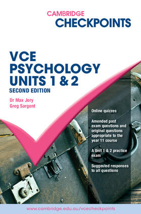 Jory / Sargent |  Cambridge Checkpoints Vce Psychology Units 1 and 2 | Buch |  Sack Fachmedien