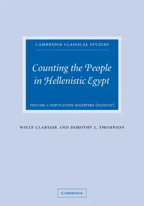 Clarysse / Thompson |  Counting the People in Hellenistic Egypt 2 Volume Paperback Set | Buch |  Sack Fachmedien