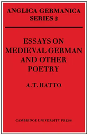 Hatto | Essays on Medieval German and Other Poetry | Buch | 978-0-521-15855-8 | sack.de