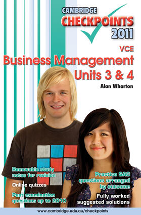 Wharton |  Cambridge Checkpoints VCE Business Management Units 3&4 2011 | Buch |  Sack Fachmedien
