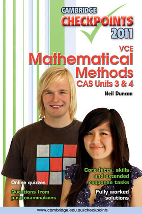 Duncan |  Cambridge Checkpoints VCE Mathematical Methods Cas Units 3&4 | Buch |  Sack Fachmedien