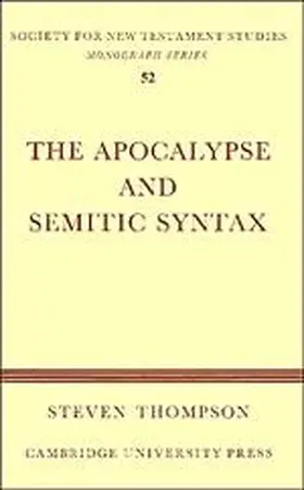 Thompson |  The Apocalypse and Semitic Syntax | Buch |  Sack Fachmedien