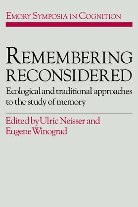 Neisser / Winograd |  Remembering Reconsidered | Buch |  Sack Fachmedien