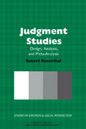 Rosenthal / Oatley |  Judgment Studies | Buch |  Sack Fachmedien