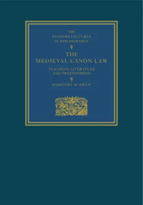 Owen |  The Medieval Canon Law | Buch |  Sack Fachmedien