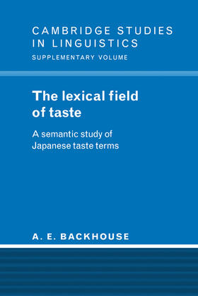 Backhouse |  The Lexical Field of Taste | Buch |  Sack Fachmedien