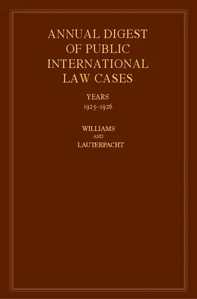 Williams / Lauterpacht |  International Law Reports | Buch |  Sack Fachmedien