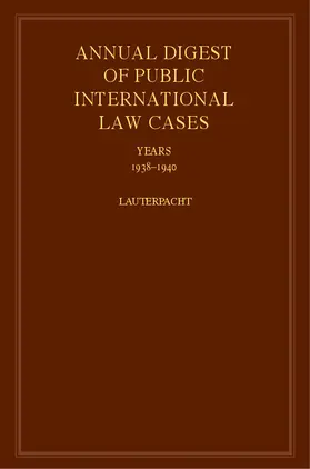 Lauterpacht |  International Law Reports | Buch |  Sack Fachmedien