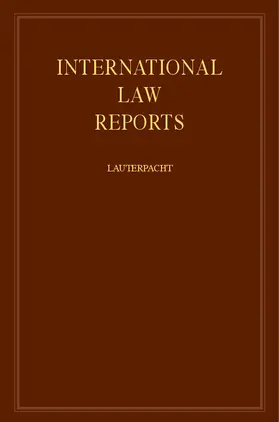 Lauterpacht |  International Law Reports | Buch |  Sack Fachmedien