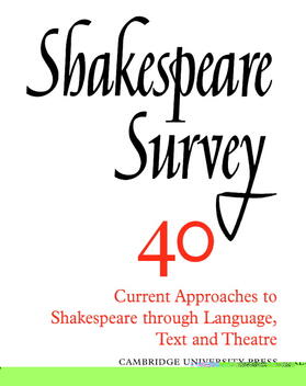 Bate / Wells / Dobson |  Shakespeare Survey | Buch |  Sack Fachmedien