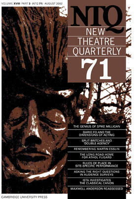 Barker / Trussler |  New Theatre Quarterly 71: Volume 18, Part 3 | Buch |  Sack Fachmedien