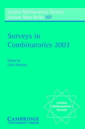 Wensley |  Surveys in Combinatorics 2003 | Buch |  Sack Fachmedien