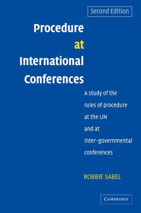 Sabel |  Procedure at International Conferences | Buch |  Sack Fachmedien