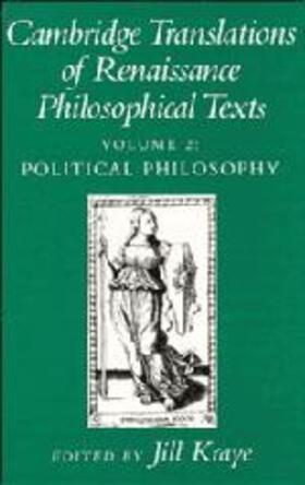 Kraye |  Cambridge Translations of Renaissance Philosophical Texts | Buch |  Sack Fachmedien
