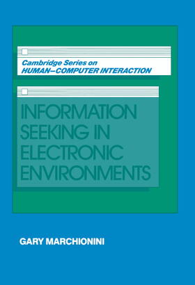 Marchionini / Long |  Information Seeking in Electronic Environments | Buch |  Sack Fachmedien