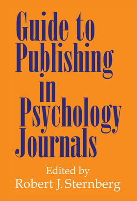 Sternberg |  Guide to Publishing in Psychology Journals | Buch |  Sack Fachmedien