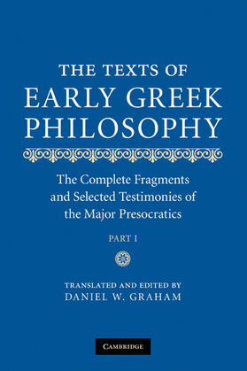 Graham | Graham, D: Texts of Early Greek Philosophy | Buch | 978-0-521-60842-8 | sack.de
