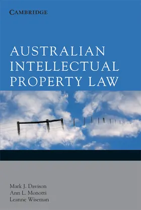 Davison / Monotti / Wiseman |  Australian Intellectual Property Law | Buch |  Sack Fachmedien