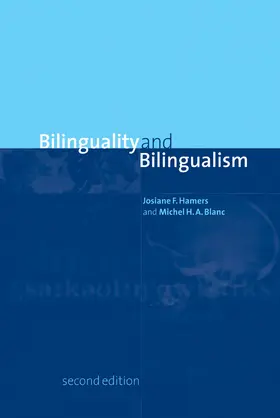 Hamers / Blanc |  Bilinguality and Bilingualism | Buch |  Sack Fachmedien