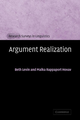 Levin / Rappaport Hovav |  Argument Realization | Buch |  Sack Fachmedien
