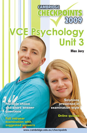 Jory |  Cambridge Checkpoints VCE Psychology Unit 3 2009 | Buch |  Sack Fachmedien