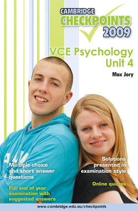 Jory |  Cambridge Checkpoints VCE Psychology Unit 4 2009 | Buch |  Sack Fachmedien