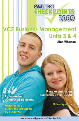 Wharton |  Cambridge Checkpoints VCE Business Management Units 3 and 4 2009 | Buch |  Sack Fachmedien