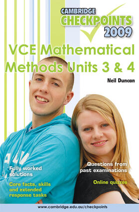 Duncan |  Cambridge Checkpoints VCE Mathematical Methods Units 3 and 4 2009 | Buch |  Sack Fachmedien