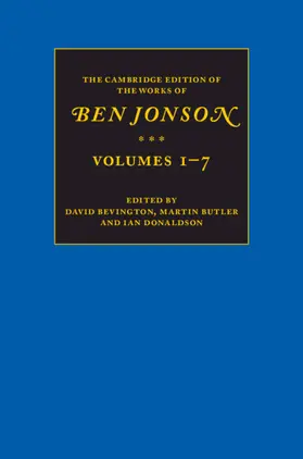 Jonson / Bevington / Butler |  The Cambridge Edition of the Works of Ben Jonson 7 Volume Set | Buch |  Sack Fachmedien