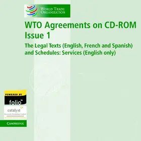  Wto Agreements on CD-ROM Issue 1: The Legal Texts (English, French and Spanish) and Schedules: Services (English Only) | Sonstiges |  Sack Fachmedien