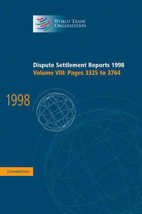  Dispute Settlement Reports 1998 | Buch |  Sack Fachmedien