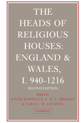 Brooke / Knowles / London |  The Heads of Religious Houses | Buch |  Sack Fachmedien