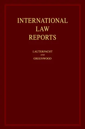 Lauterpacht / Greenwood / Oppenheimer | International Law Reports | Buch | 978-0-521-80776-0 | sack.de