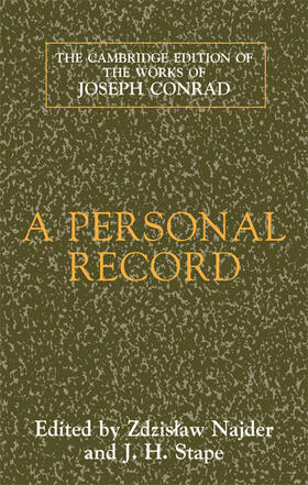 Conrad / Najder / Stape |  A Personal Record | Buch |  Sack Fachmedien