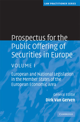 Gerven |  Prospectus for the Public Offering of Securities in Europe | Buch |  Sack Fachmedien