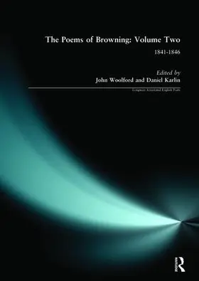 Browning / Woolford / Karlin |  The Poems of Browning: Volume Two | Buch |  Sack Fachmedien