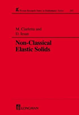 Ciarletta / Iesan |  Non-Classical Elastic Solids | Buch |  Sack Fachmedien