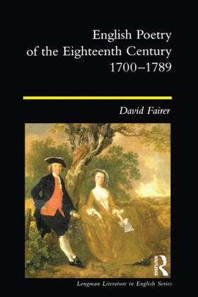 Fairer |  English Poetry of the Eighteenth Century, 1700-1789 | Buch |  Sack Fachmedien