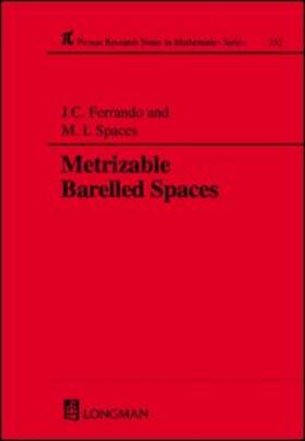 Ferrando / Pellicer / Ruiz |  Metrizable Barrelled Spaces | Buch |  Sack Fachmedien