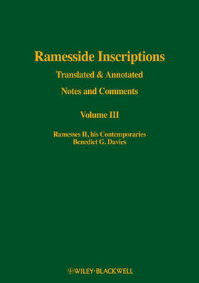 Davies |  RAMESSIDE INSCRIPTIONS RAMESSE | Buch |  Sack Fachmedien