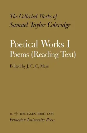 Coleridge / Mays |  The Collected Works of Samuel Taylor Coleridge, - Poetical Works: Part 1. Poems (Reading Text) (Two volume set) | Buch |  Sack Fachmedien