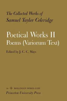 Coleridge / Mays |  The Collected Works of Samuel Taylor Coleridge, - Poetical Works: Part 2. Poems (Variorum Text) (Two volume set) | Buch |  Sack Fachmedien