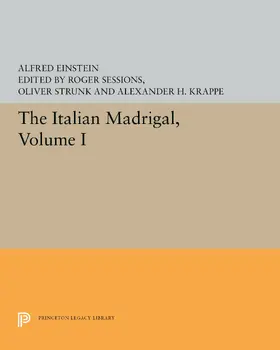 Einstein / Sessions / Strunk |  The Italian Madrigal | eBook | Sack Fachmedien