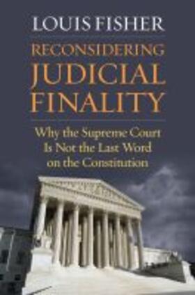  RECONSIDERING JUDICIAL FINALIT | Buch |  Sack Fachmedien