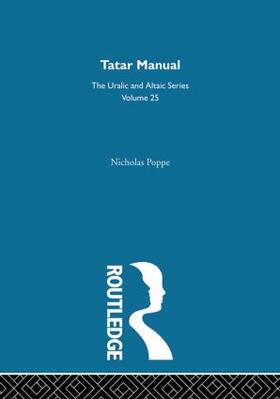 Poppe |  Tatar Manual | Buch |  Sack Fachmedien