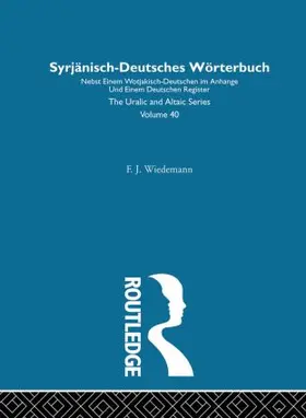 Wiedemann |  Syrjanisch-Deutches Worterbuch | Buch |  Sack Fachmedien